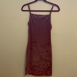 Crushed velvet silver billabong body con dress
